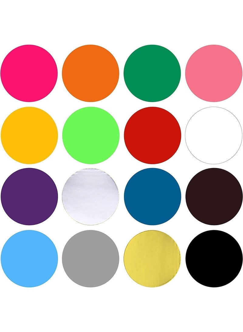 Peachjoy 1536pcs Colored Dot Stickers Small Color Labels Coding Circle Round Coding Dot Labels Stickers Coding Adhesive Colored Sticker Solid Color Round Sticker for Coloring Marking Organizing 16 Colors - Image 4